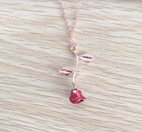 Delicate Love Rose Necklace