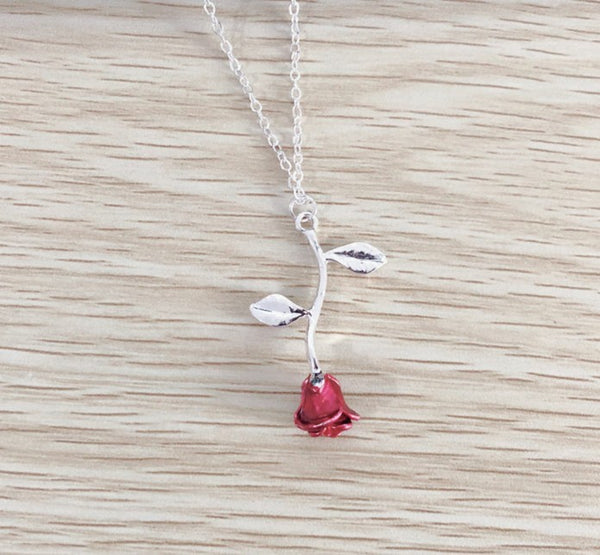 Delicate Love Rose Necklace