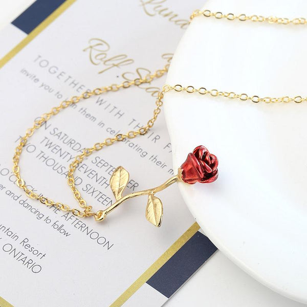 Delicate Love Rose Necklace