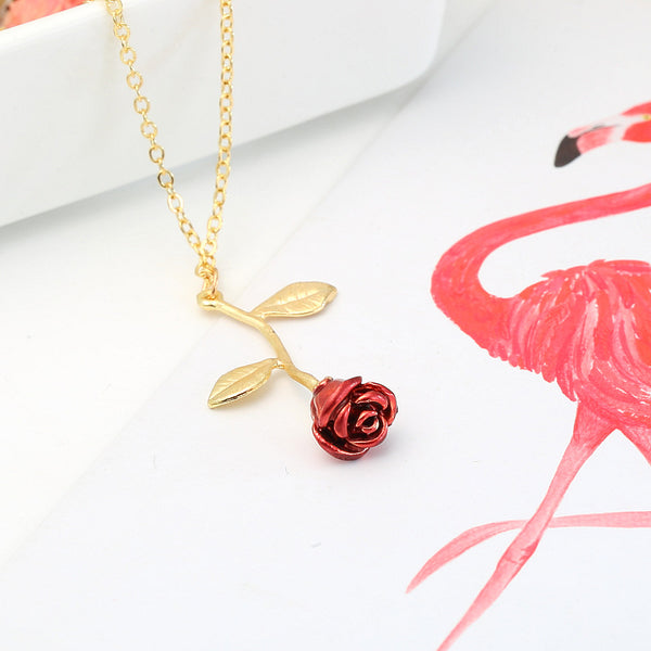 Delicate Love Rose Necklace