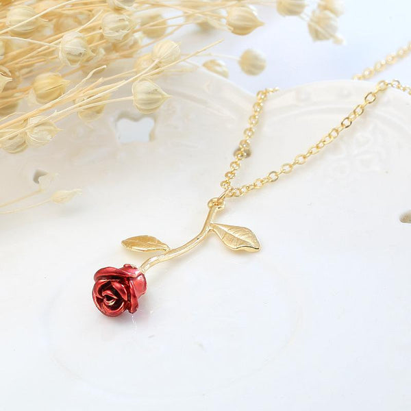 Delicate Love Rose Necklace