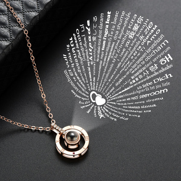 Shine Bright Pendant Necklace - "I Love You" 100 ways